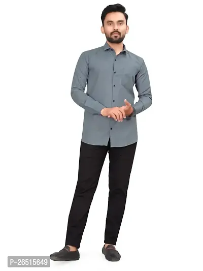 Aristada Men's Cotton Blend Classic Collar Fullsleeve Regular Fit Casual Solid Shirt (S-1001)-thumb0