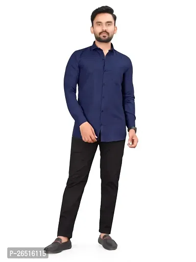 Aristada Men's Cotton Blend Classic Collar Fullsleeve Regular Fit Casual Solid Shirt (S-1001)