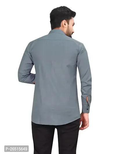 Aristada Men's Cotton Blend Classic Collar Fullsleeve Regular Fit Casual Solid Shirt (S-1001)-thumb4