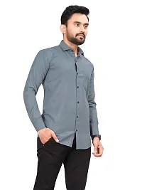 Aristada Men's Cotton Blend Classic Collar Fullsleeve Regular Fit Casual Solid Shirt (S-1001)-thumb2