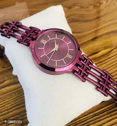 Stylish Purple Metal Analog Watches For Women
