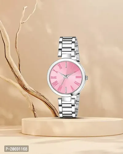 Stylish Pink Metal Analog Watches For Women-thumb0