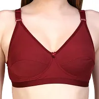 PEARLORIOLE big  wide strap non padded cotton hosiery comfort bra ( pack of 3 )-thumb4