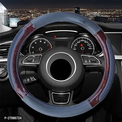 NIKAVI Luxury Steering Wheel Cover Grey red mix