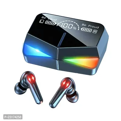 M28 Wireless Earbuds TWS Bluetooth 5.1 Gaming Monster Earphones Touch Control Headphones Microphone Mirror Screen Mini LED Display - Excellent Sound Ensure Fast  Stable Connection Waterproof-thumb2