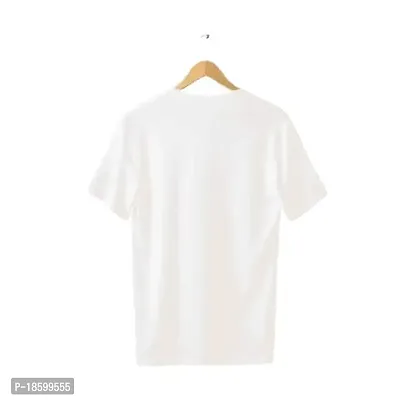 Round Neck Half Sleeve Regular Fit T-Shirt for Kids (13-14 Years) White-thumb4