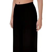 Rayon Palazzo for Women's/Regular Fit Flared Wide Leg Plain Palazzo Pants. Free Size (Size- 28-34) (Black)-thumb4