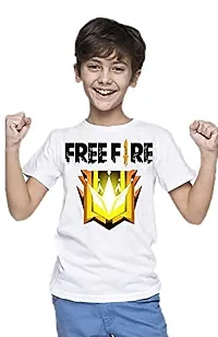 Harsh Clothing Shop Round Neck Half Sleeve Cartoon freefire Printed T-Shirt for Kids (11-12 Years) (12-13 Years) (13-14 Years) (14-15 Years)-thumb4