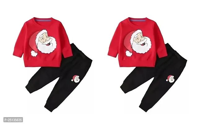 Fabulous Red Cotton Blend Winter Wear Set For Boys Combo Of 2-thumb0