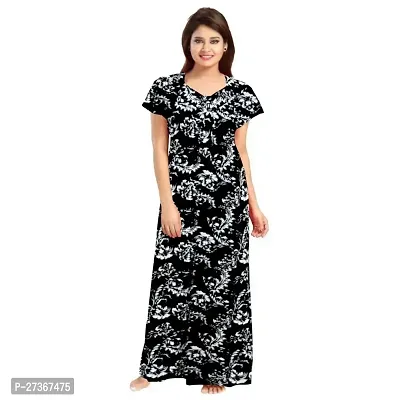 Elegant Multicoloured Cotton Printed Nighty For Women-thumb0