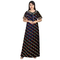 Elegant Multicoloured Cotton Printed Nighty For Women Pack Of 2-thumb3