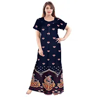 Elegant Multicoloured Cotton Printed Nighty For Women Pack Of 2-thumb3