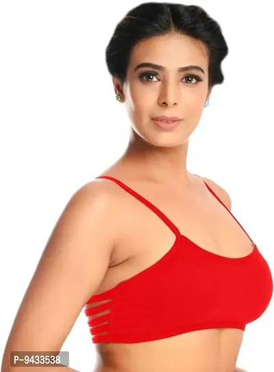 Multicoloured Cotton Solid Bras For Women-thumb2