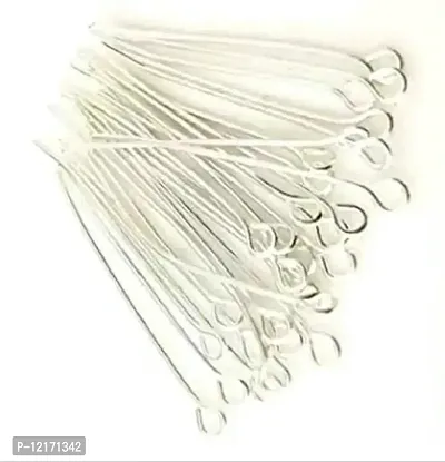 Silver Eye Pins for Jewellery Making Total - 100 pcs