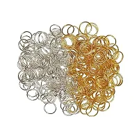 Quilling and Jewellery Making Acessories for Silk Thread Jewellery Making 11 Items Kit - Golden/Silver (25Pc Each)-thumb1
