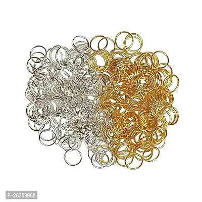 Quilling and Jewellery Making Acessories for Silk Thread Jewellery Making 11 Items Kit - Golden/Silver (25Pc Each)-thumb2