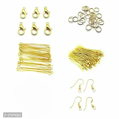Fashion Trends Jewellery Making kit Material Item Included Lobster Claps, Jump Ring, Eye Pin Golden 25 Pcs Each-thumb0