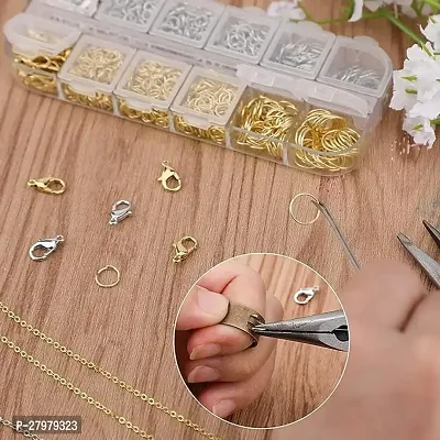 Fashion Trends Jewellery Making kit Material Item Included Lobster Claps, Jump Ring, Eye Pin Golden 25 Pcs Each-thumb4