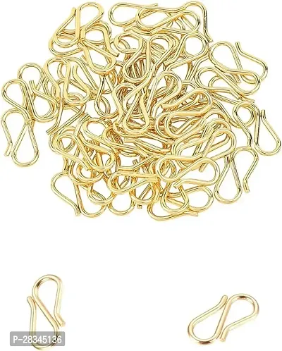 Golden S Hooks For Jewellery Making Pack Of 100
