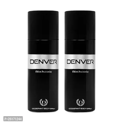 DENVER Black Code Deo -| Long Lasting Deodorant Body Spray for Men