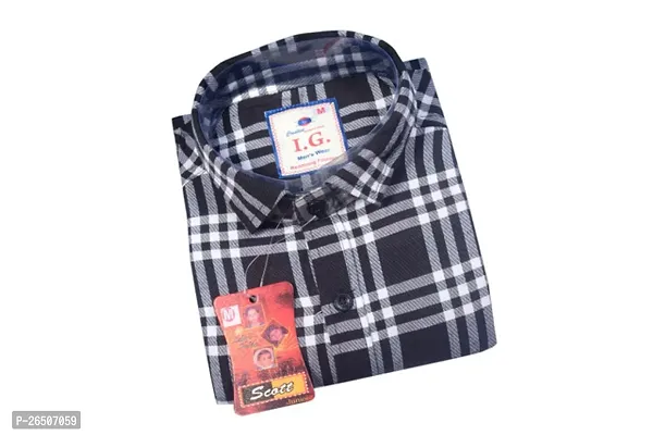 Stylish Multicoloured Cotton Blend Checked Long Sleeves Casual Shirts For Men-thumb0