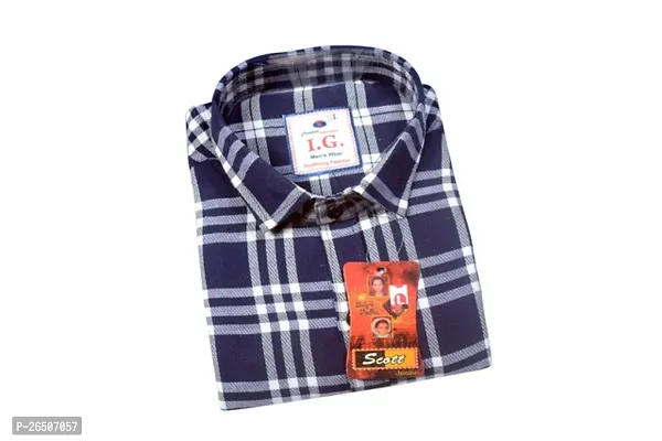 Stylish Multicoloured Cotton Blend Checked Long Sleeves Casual Shirts For Men-thumb0