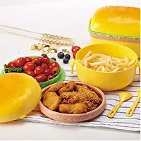 Burger Shape Lunch Box for Kids, School Tiffin Box for Boys  Girls Lunch Box. - 1000 ml Plastic Utility Container  (Multicolor),1PC-thumb2