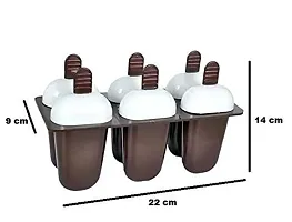 Plastic Ice Candy Kulfi Popsicle Maker,6 candy moulds,Pack of 1-thumb1