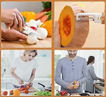 2 in 1 Stainless Steel Fruit Knife Peeler, Fruit and Vegetable Peeler Dual-Use Knife, Outdoor Kitchen Tools Portable Peeling Fruit Peeler (2 in 1 Knife)-thumb3