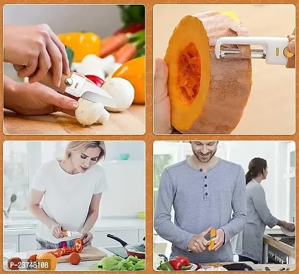 2 in 1 Stainless Steel Fruit Knife Peeler, Fruit and Vegetable Peeler Dual-Use Knife, Outdoor Kitchen Tools Portable Peeling Fruit Peeler (2 in 1 Knife)-thumb4