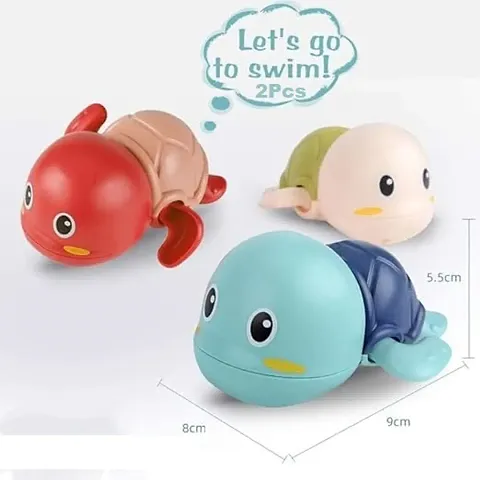 Swimming Turtle Bath Toys for Toddlers Kids Cute Floating Wind Up Water Toys for Babies s Boy Girl New Born Baby Bathtub Pool Toys(2Pcs)