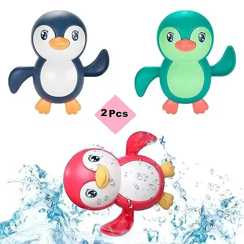 Penguin Bathtub Toy for Kids, Cute Bathing Toys for Toddlers, Water Toys, Floating Pool Toys, Baby Swimming Floating Playing Toys, Multicolor(2Pcs)-Assorted