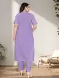 Women Cotton Blend Kurta Pant Set-thumb3