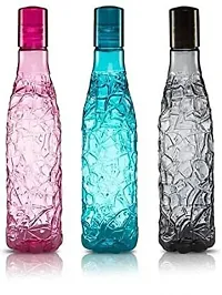 Plastic NaturalFridge Water Bottle for Office, Sports, School, Travelling, Gym, Yoga-BPA And Leak Free, Multi Color 1000 ml (Pack Of 6)-thumb1