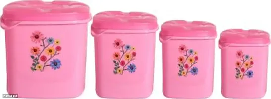 Kitchen Grocery Storage Container 4 Pcs Combo Set With Bpa-Free, Dispenser Air Tight Box For Fridge And Multipurpose Usages.3000Ml, 2000Ml, 1000Ml, 500Ml (Pink)-thumb2