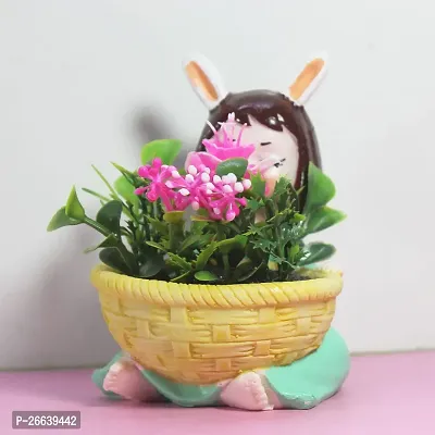 YELLOW BASKET GIRL POT-thumb0