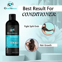 Glowminus Keratin And Argan Oil Smooth Therapy Conditioner, 100Ml - Intensive Conditioning For Dry, Damaged And Color Treated Hair, No Parabens Or Sls/Sles (100 Ml) Pack Of 02-thumb1