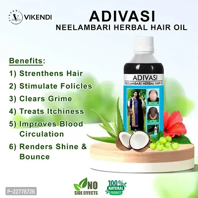 Aadivasi Neelambari Oilanic Pure And Naturals Adivasi Jeeva Sanjivani Herbal Hair Oil Strengthening And Volumised Hair (125 Ml) Pack Of 01-thumb3