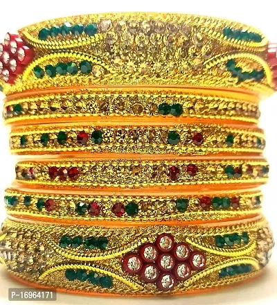 Elegant Multicoloured Brass Bangles For Women