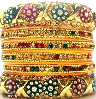 Elegant Multicoloured Brass Bangles For Women