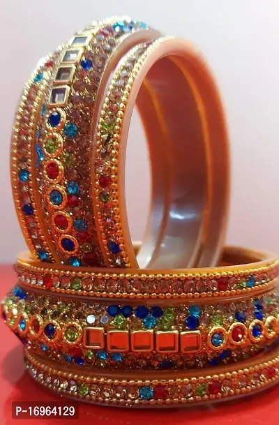 Elegant Multicoloured Brass Bangles For Women