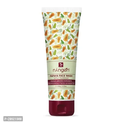 Ningen Papaya Face Wash I Enriched with Saffron and Sandalwood I Dermatologically Tested, Paraben Free I Treats Dryness, Itching  Pollution allergy I 100g