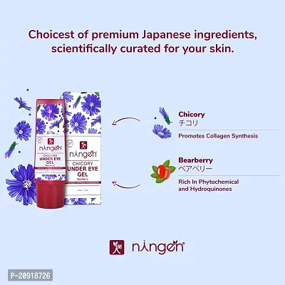 Ningen Chicory Under Eye Gel I Essence of Bearberry I Dermatologically Tested, Paraben Free I Reduce Puffiness, Dark Circles I 50g-thumb3