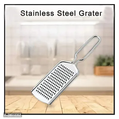 Florida Enterprise Combo of 2 Steel Kitchen Accessories for Cooking Whisker and Mini Grater Steel Kitchen Items Cutlery for Home Cooking Atta Beater and Cheese Khamni for Everyday Use Pack of 2 Silver-thumb4