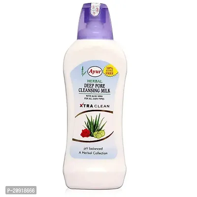 Ayur Herbal Deep Pore Cleaning Milk With Aloe Vera Suitable For All Skin Types 500 ml-thumb2