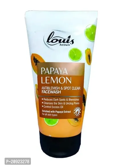 louis herbal Papaya Lemon face wash 100 ml (pack of 2)