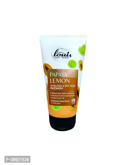 Louis Herbals Papaya Lemon Face Wash 150gm (Pack of 2)-thumb0