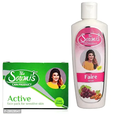 THE SOUMI'S CAN PRODUCT Active Face Pack 150Gm | Faire Serum 100ML | (Combo Pack) |-thumb0