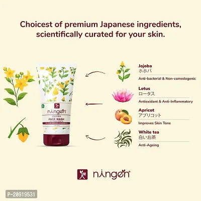 Ningen Jojoba Face Wash I Irritation Free, Paraben Free I Goodness of Lotus, Apricot, White Tea I Removes Dirt, Dead Cells, Unclogs Pores I 100g-thumb4