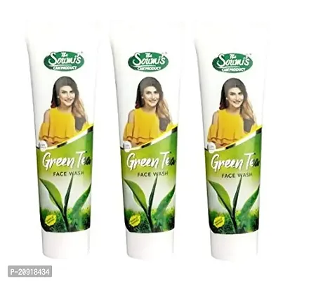 The Soumi's Can Product Can Green Tea Face Wash 100 ml each (Pack of 3)